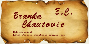 Branka Čkautović vizit kartica